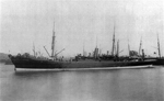 O buque Minia, encargado de tender o cable submarino entre Vigo e Porthcurno en 1873.